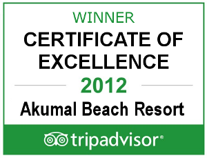 Akumal Beach Resort Winner Cetificate of Excellence TripAdvisor